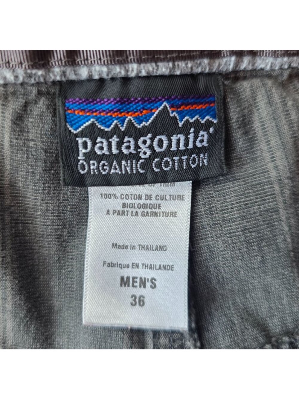 Patagonia Mens 36 Shorts Cargo Organic Cotton Plaid Gray Flat Front Outdoor - Picture 5 of 8